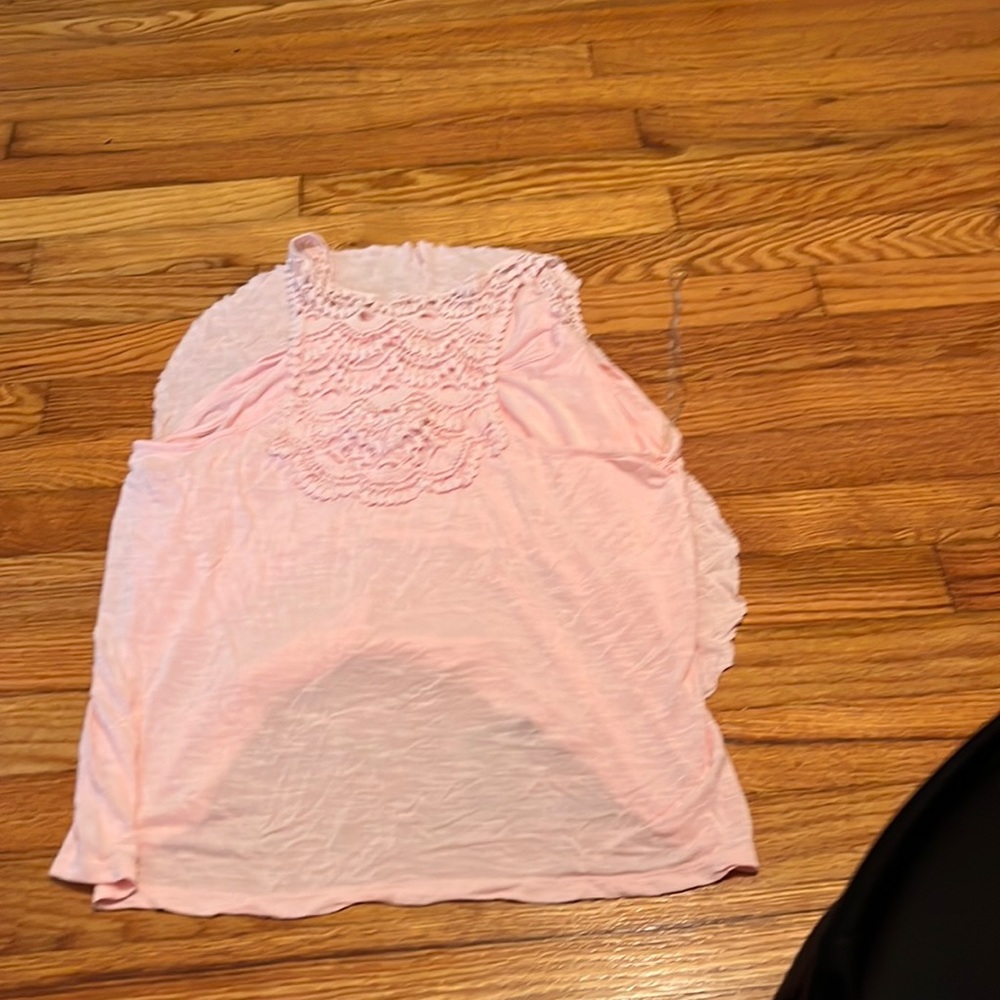 Pink flare tank top